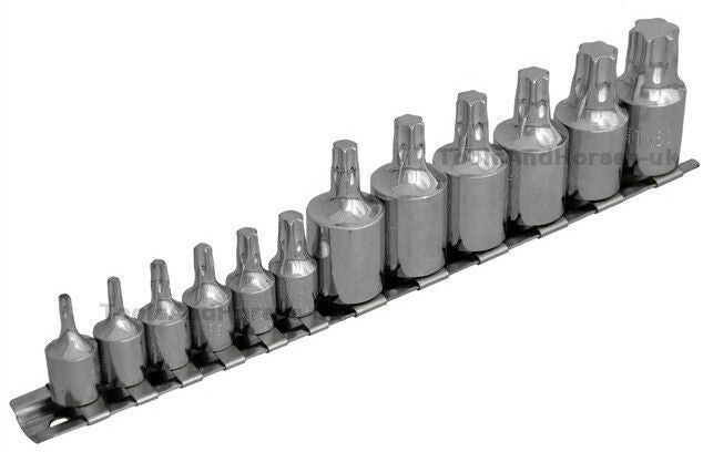 BLUESPOT 12PCS 1/4" & 3/8" DRIVE TORX BIT SOCKETS 10 - T60