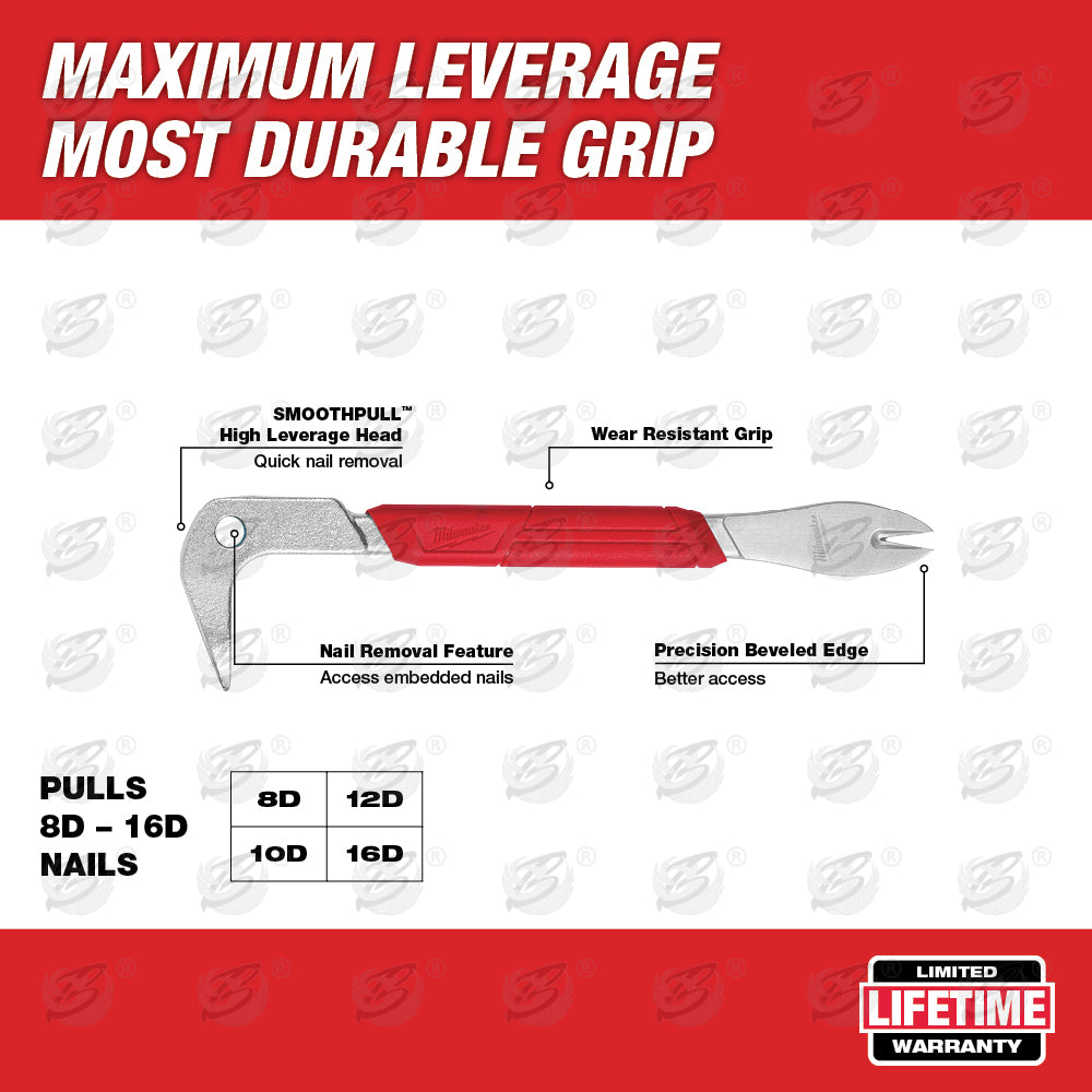 MILWAUKEE 10" NAIL PULLER ( PRY BAR )