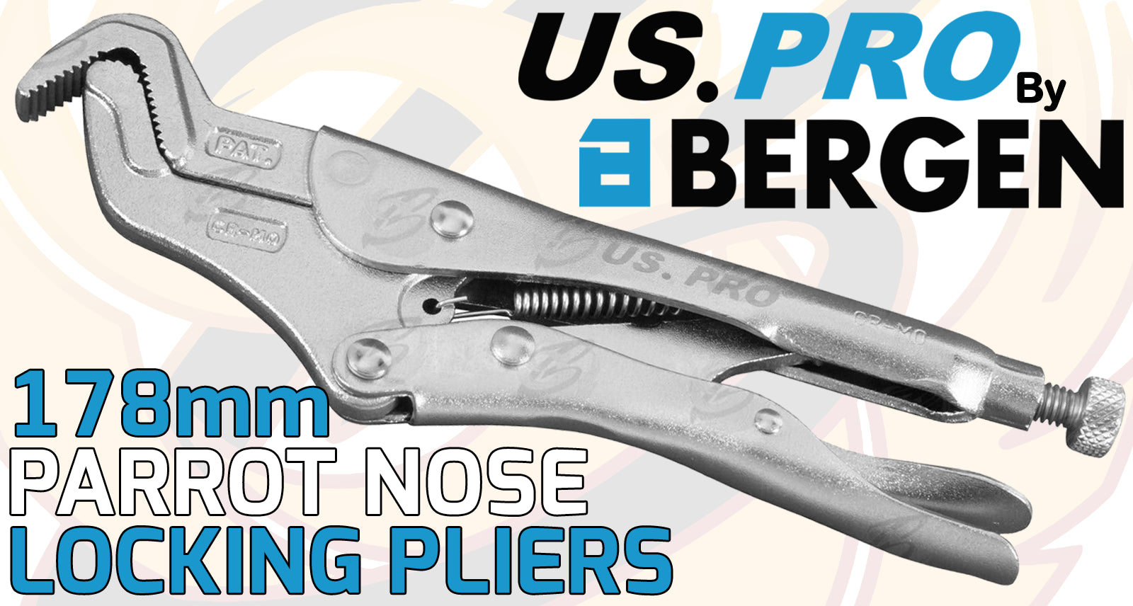 US PRO 178MM & 215MM PARROT NOSE LOCKING PLIERS