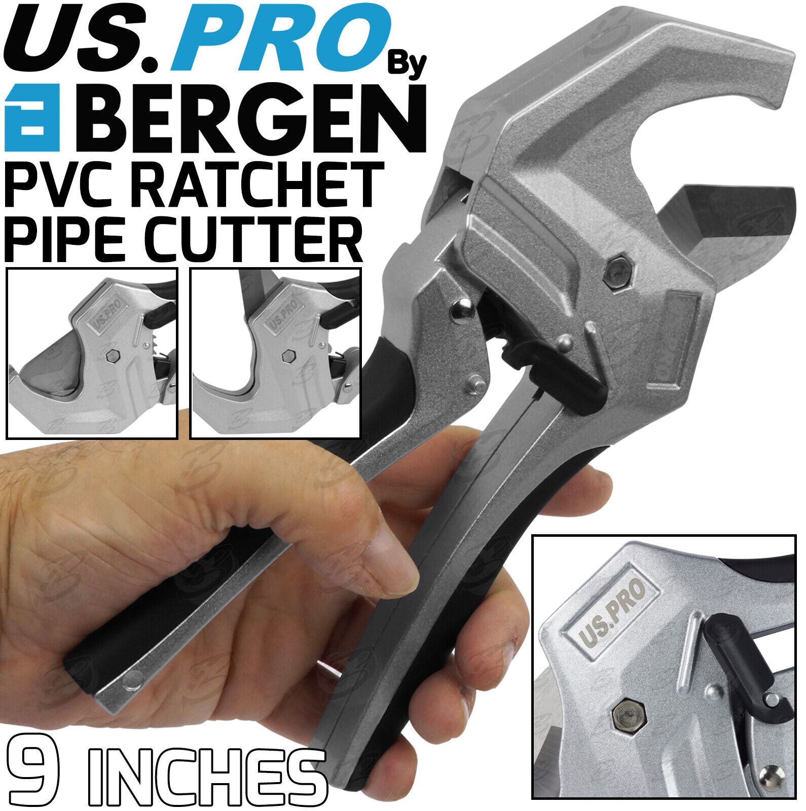 US Pro 9" 42mm Ratchet Pvc Pipe Cutter 9062