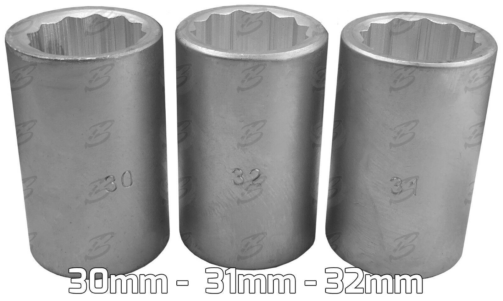 TOOLZONE 21PCS 1" DRIVE 12 POINT SOCKET SET 30MM - 80MM