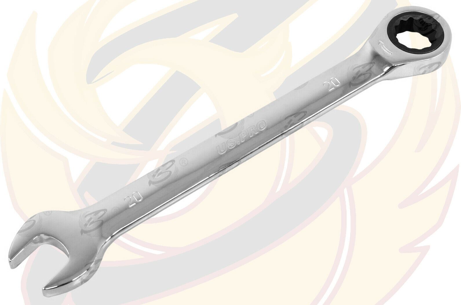 US PRO 20MM 72 TOOTH RATCHET SPANNER