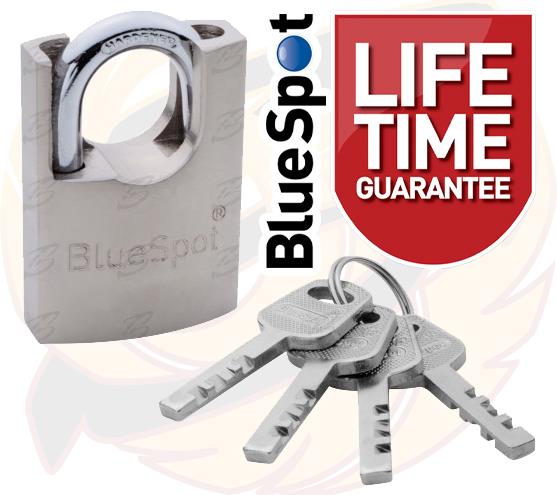 BLUESPOT 40MM SHROUDED SATIN FINISH PADLOCK