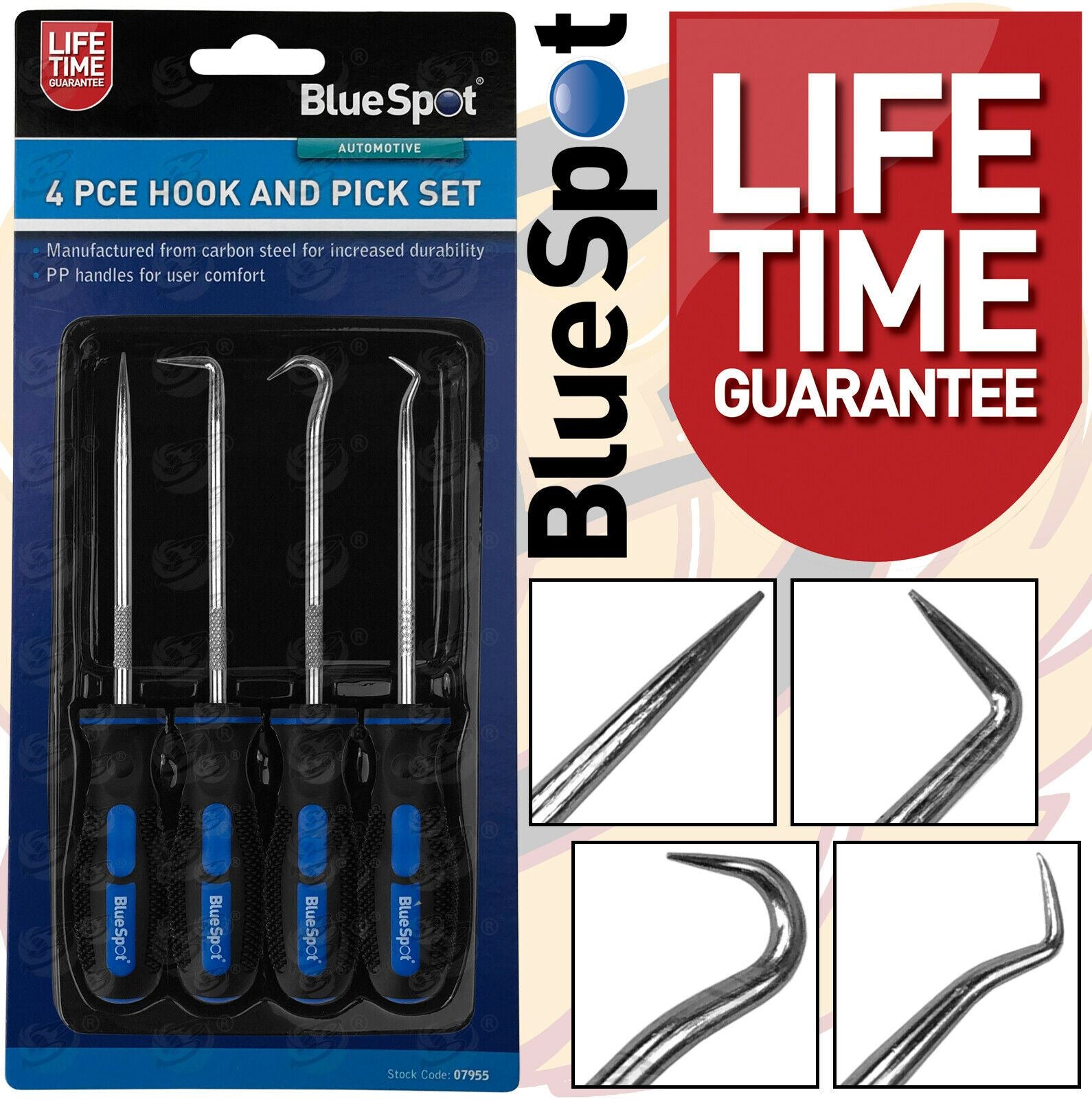 BLUESPOT 4PCS HOOK & PICK SET