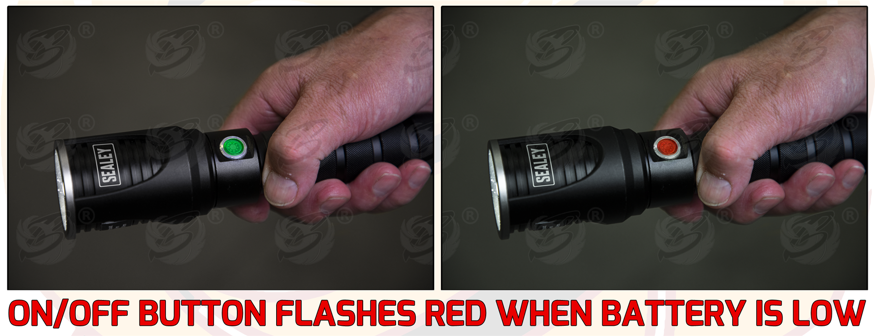Sealey Rechargeable Li - Ion Smd Led Torch 20W 600Lm - 2000Lm ( LED4493 )