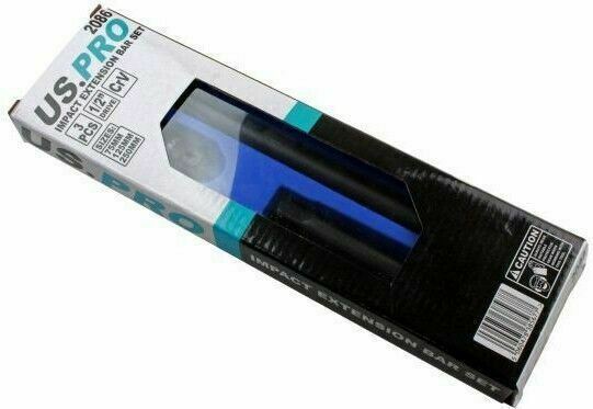 US PRO 1/2" DRIVE 24" LONG BREAKER BAR & 3PCS 1/2" DRIVE IMPACT EXTENSION BARS 75MM - 125MM - 250MM