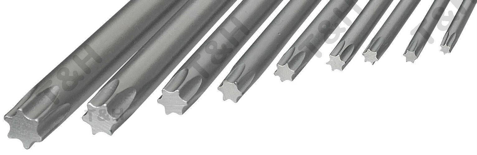 US PRO 9PCS STUBBY TORX KEY SET T10 - T51