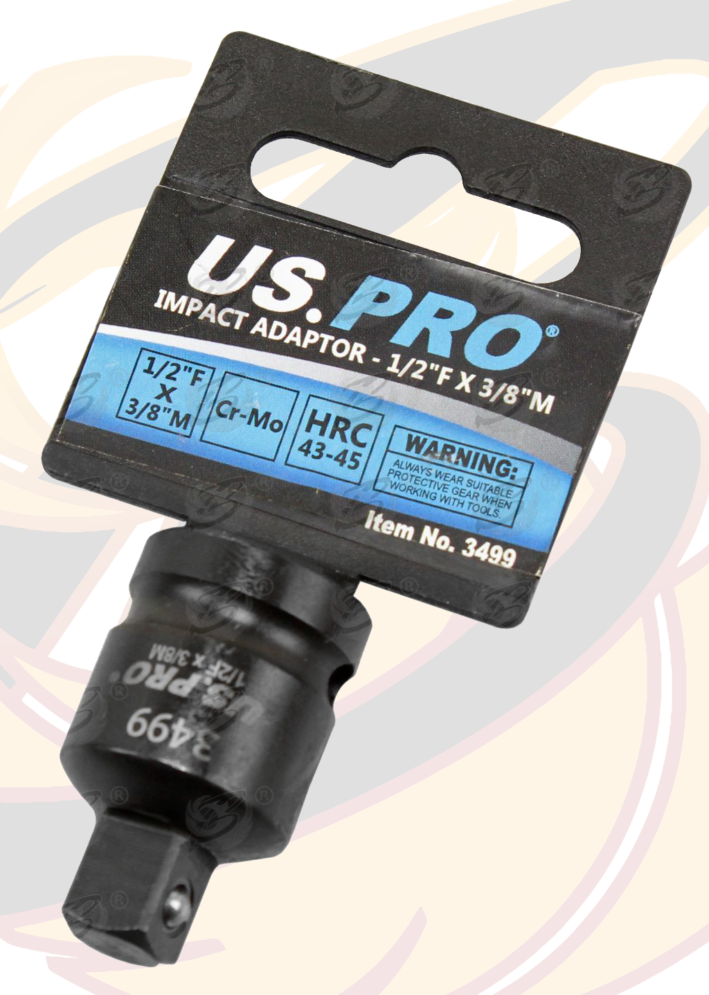 US Pro Impact Socket Adaptors 1/2" Drive Down To 3/8" Drive 3499