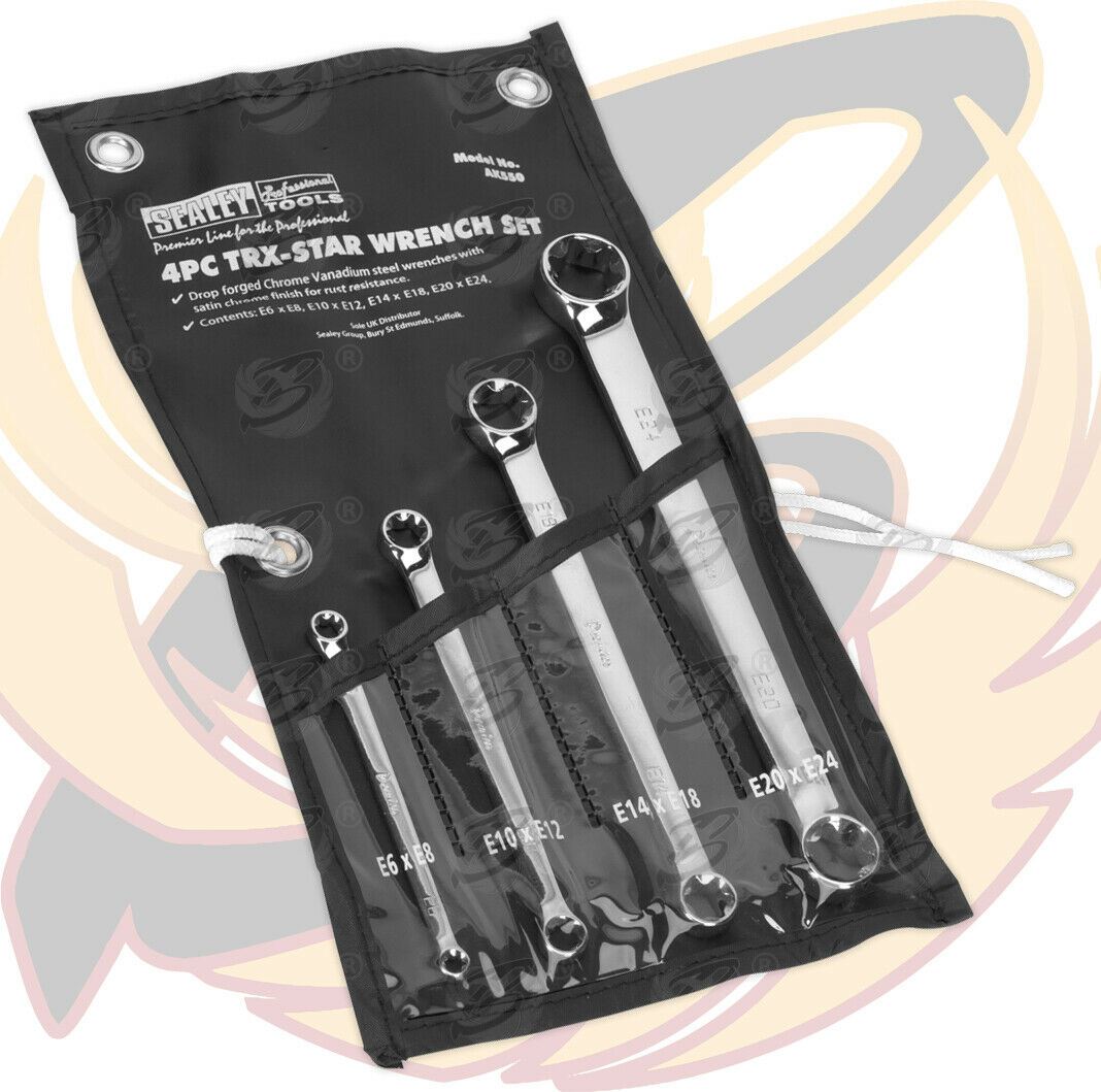 Sealey 4 Piece E - Torx Spanner Set E6 - E24 ( AK550 )
