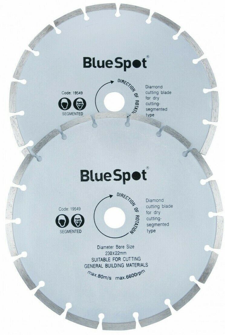 BlueSpot 2 Piece 9" ( 230mm ) Diamond Cutting Discs 19549