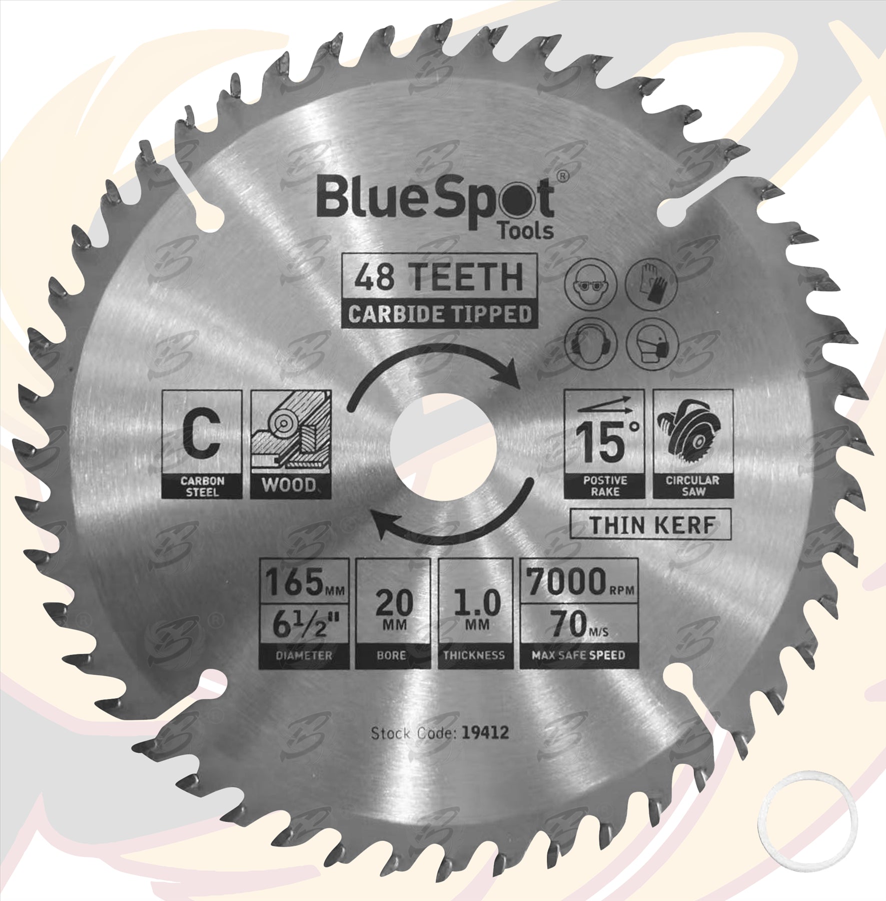 BLUESPOT CIRCULAR SAW BLADE 165MM x 20MM x 48T ( TCT BLADES )
