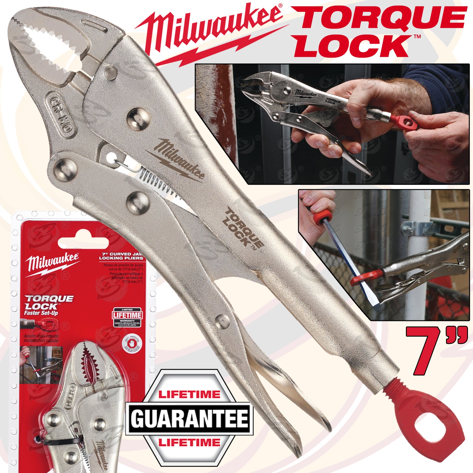 MILWAUKEE 7" CURVED JAW TORQUE LOCK LOCKING PLIERS