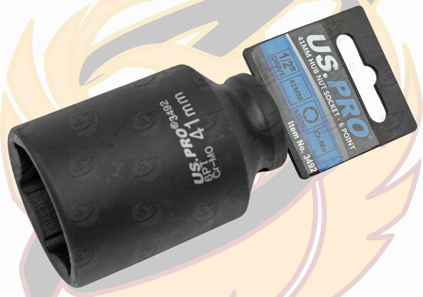 US PRO 41MM 1/2" DRIVE 6 POINT DEEP IMPACT SOCKET ( SINGLE )