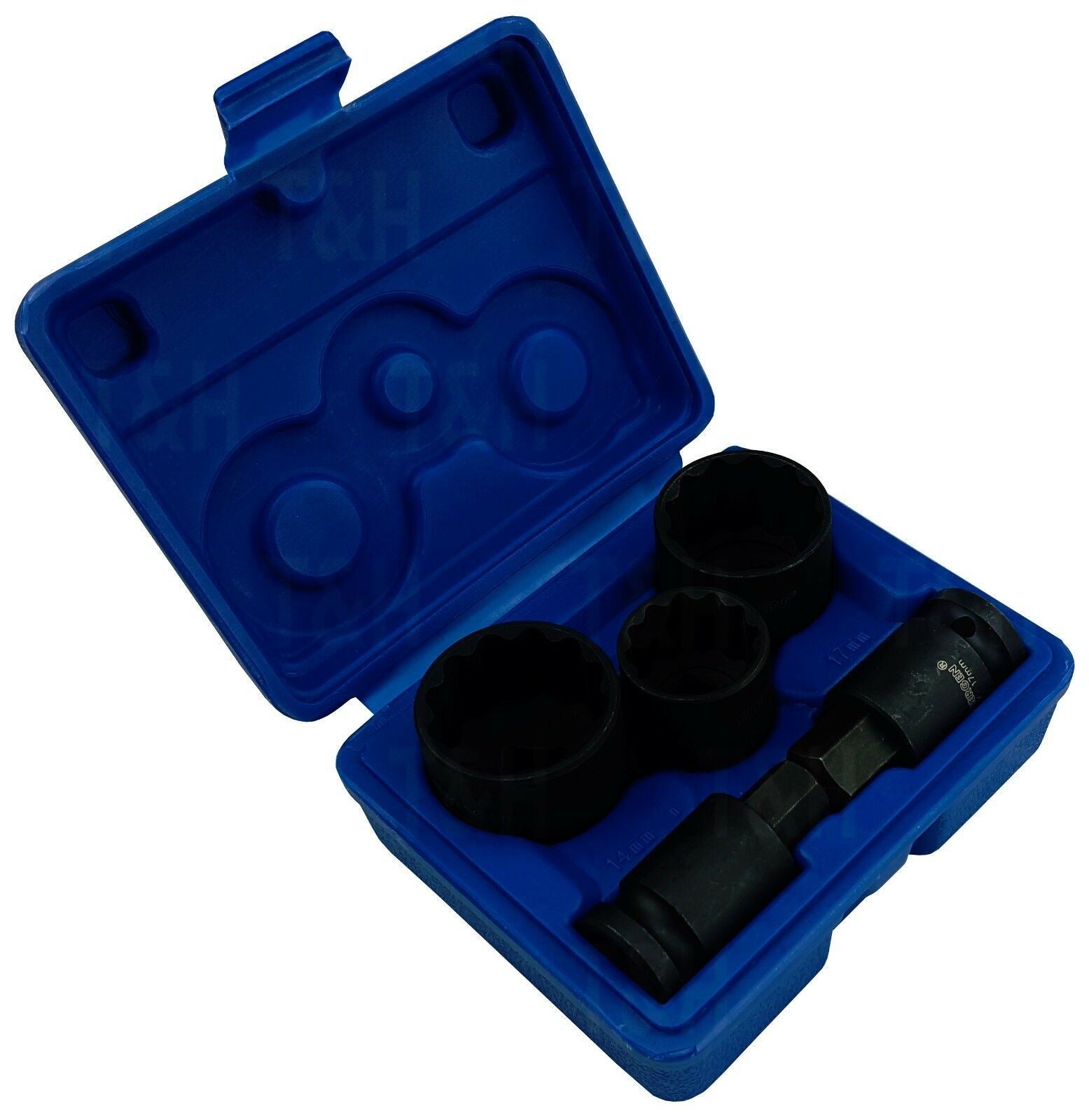 US PRO 5PCS 1/2" DRIVE 12 POINT IMPACT SOCKETS & BITS 24MM - 32MM & H14 - H17