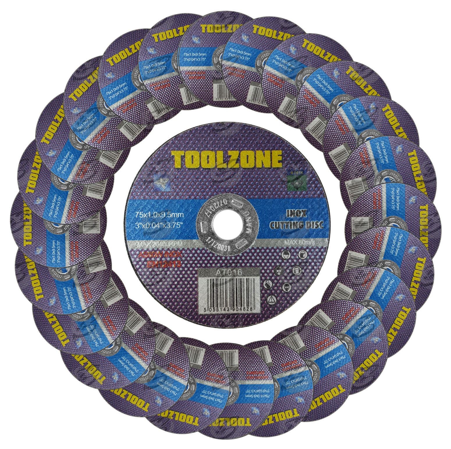 Toolzone 3" x 1mm Metal Cutting Disc ( x 25 ) AT016
