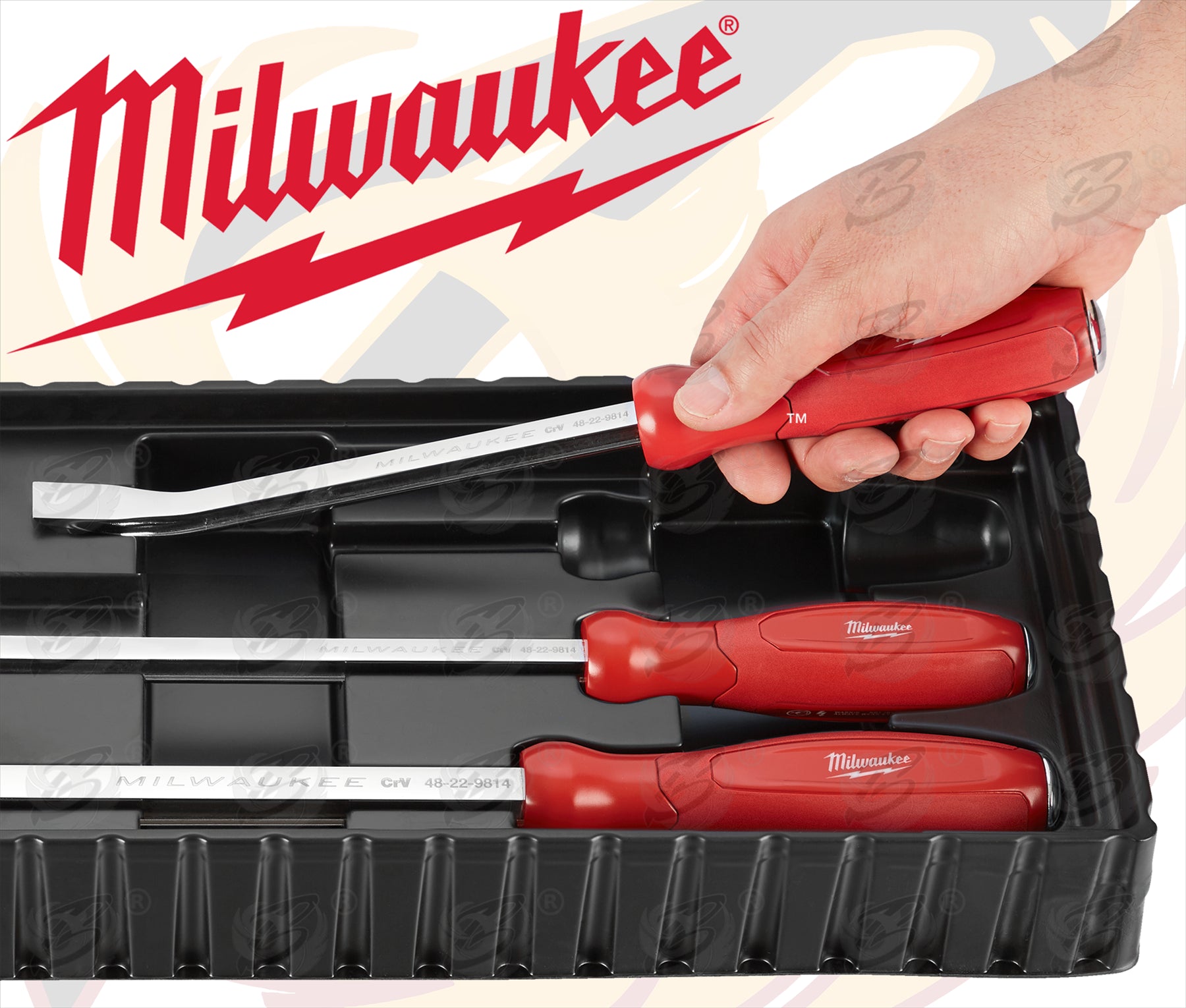 MILWAUKEE 4PCS ALL METAL CORE PRY BAR SET