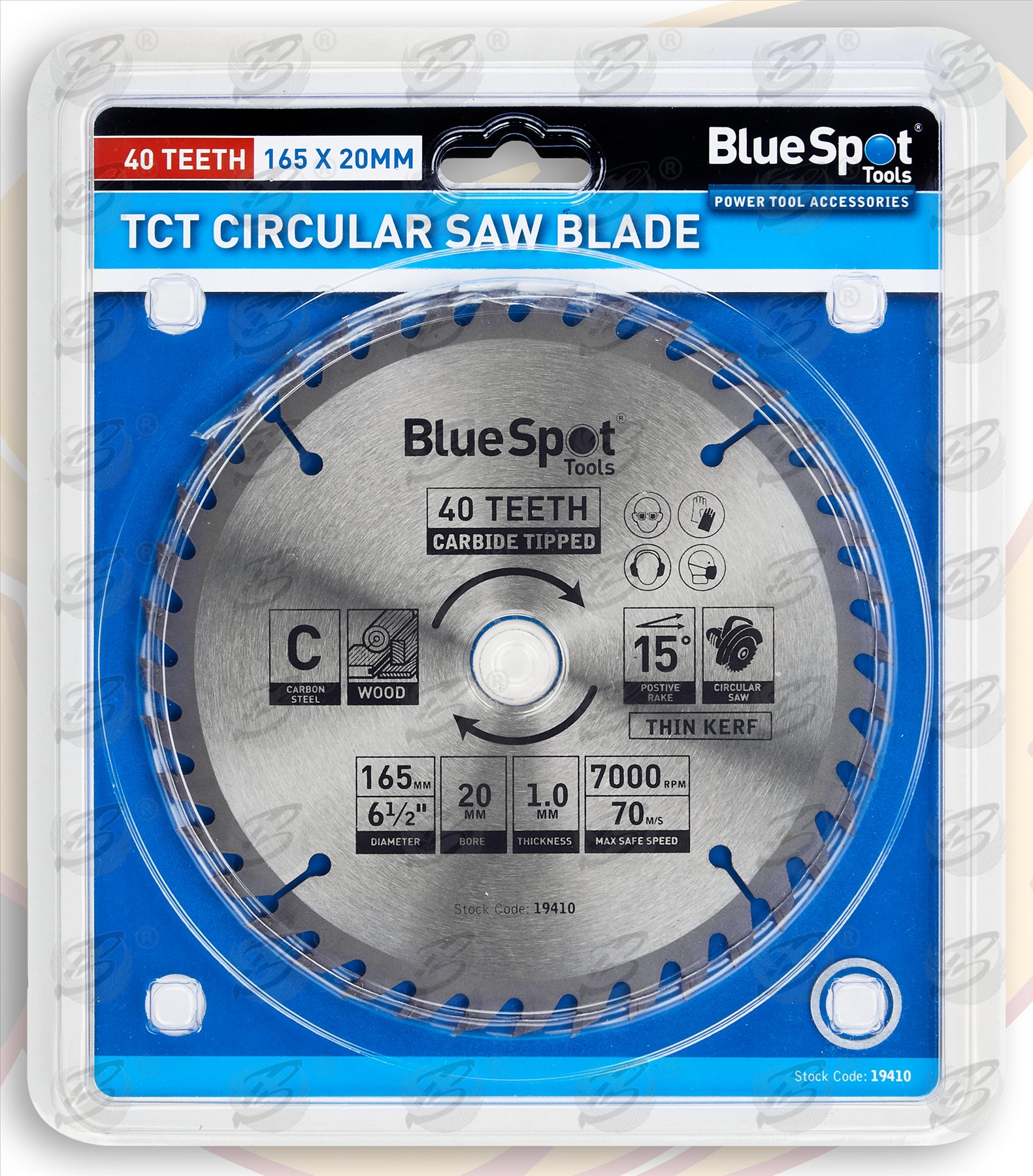 BLUESPOT CIRCULAR SAW BLADE 165MM x 20MM x 40T ( TCT BLADES )