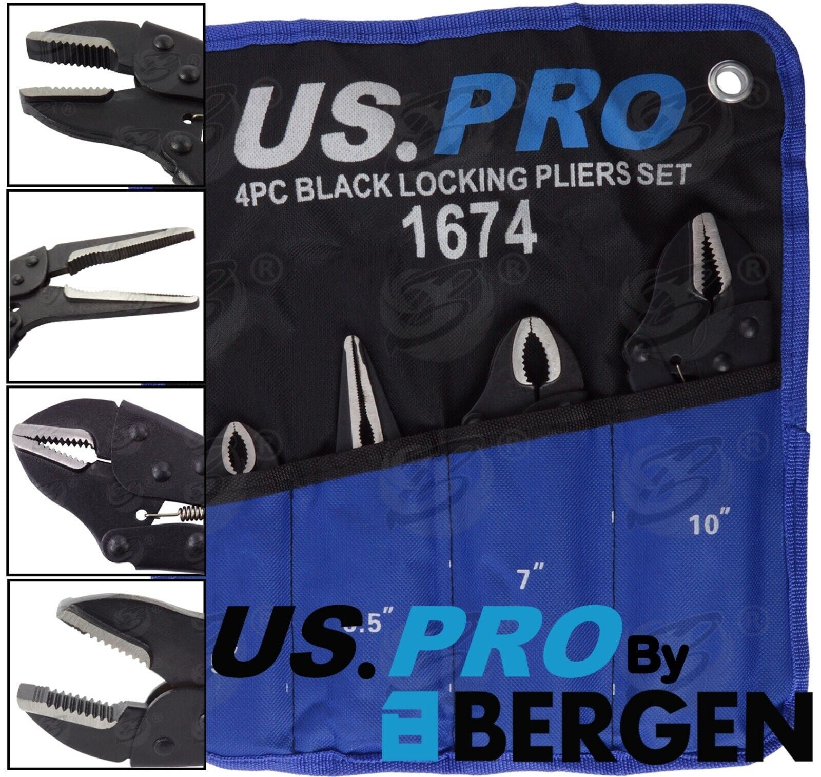 US Pro 4 Piece Locking Pliers 1674
