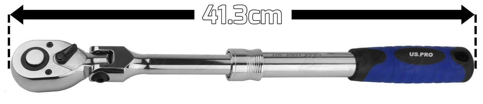 US Pro 1/2" Drive 72 Tooth Flexi Head Extendable Ratchet Handle 4142