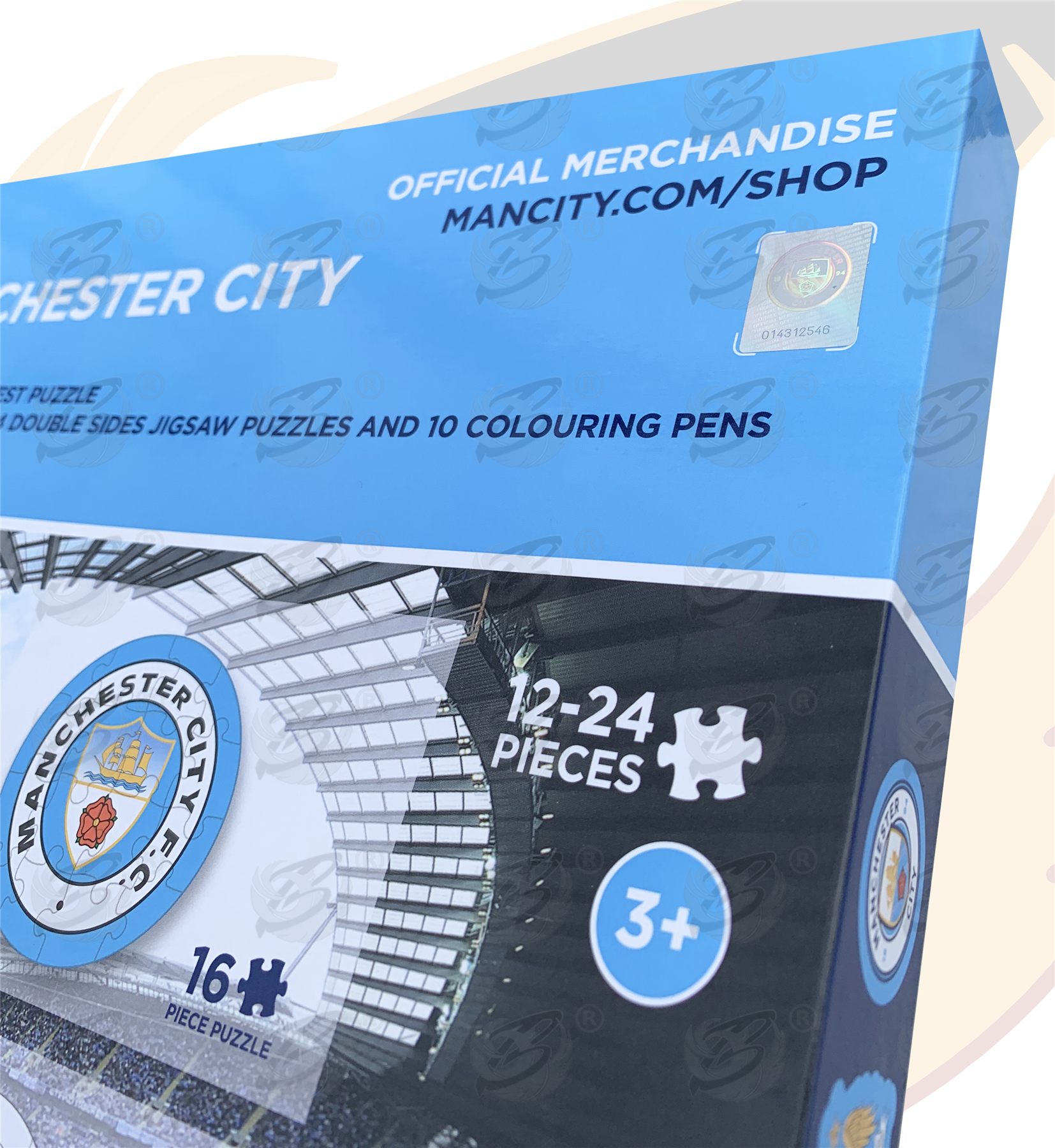 Manchester City 4 Piece Colour-In Jigsaw Puzzle ( MCFC_PUZZLE )
