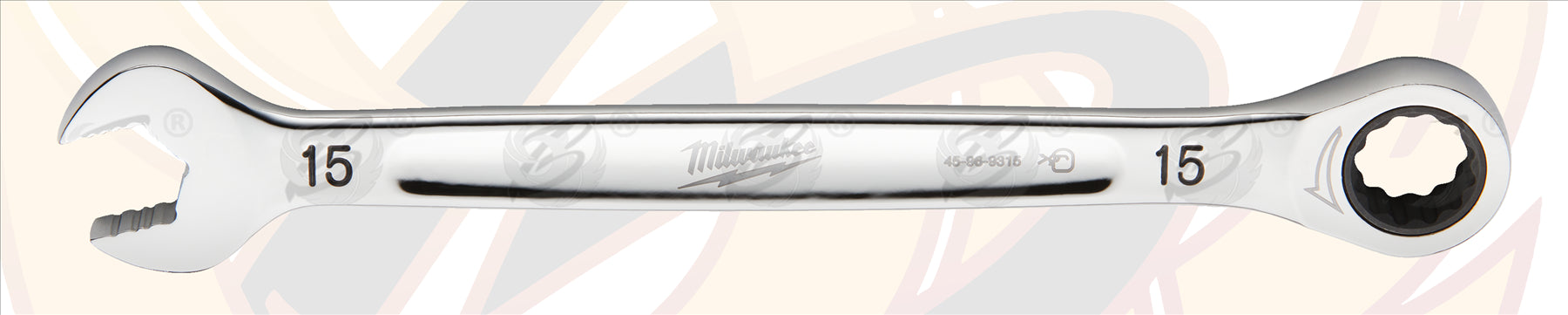 MILWAUKEE 15MM 144 TEETH MAXBITE RATCHET SPANNER