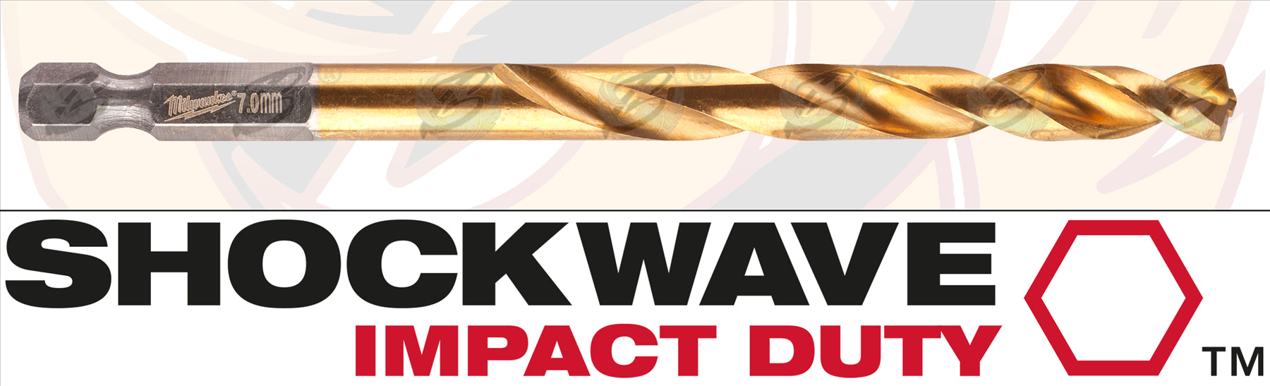 MILWAUKEE 7MM HSS TITANIUM METAL RED HEX DRILL BIT