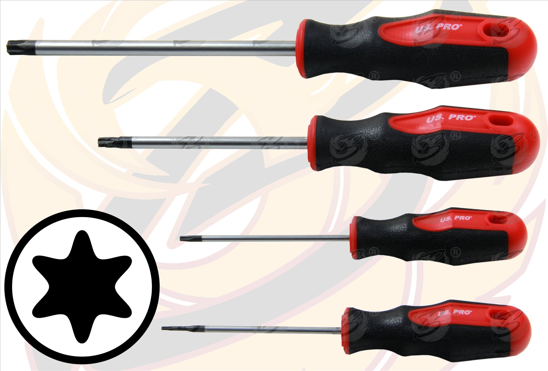 US PRO 12PCS MAGNETIC TORX SCREWDRIVERS T6 - T45