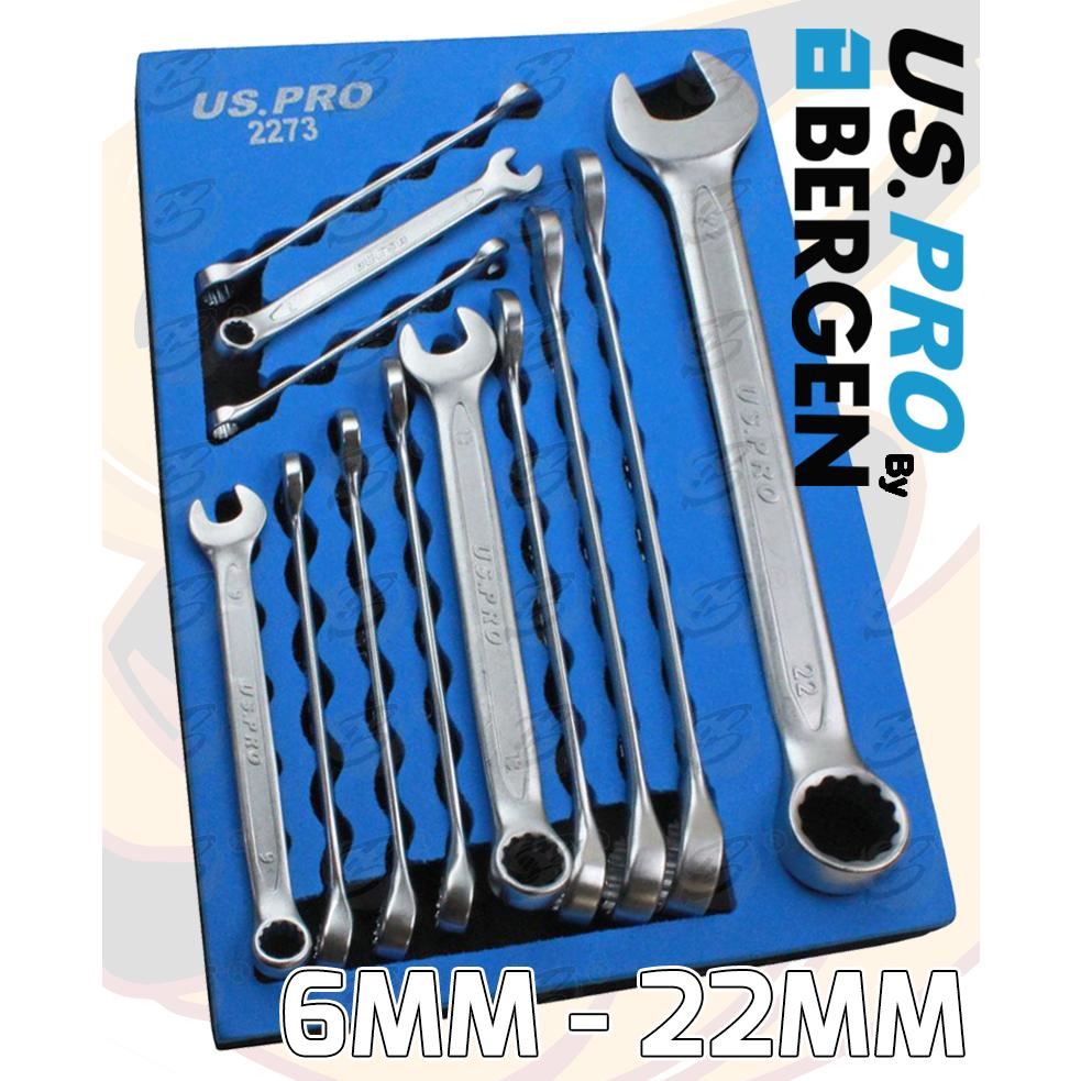 US PRO 26PCS SPANNERS & STUBBY COMBINATION SPANNER SET 6MM - 22MM