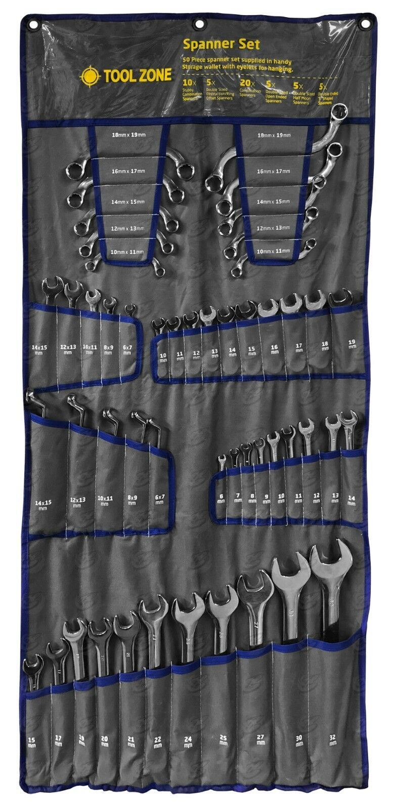 Toolzone 50 Piece Metric Spanners 6mm - 32mm ( SP143 )