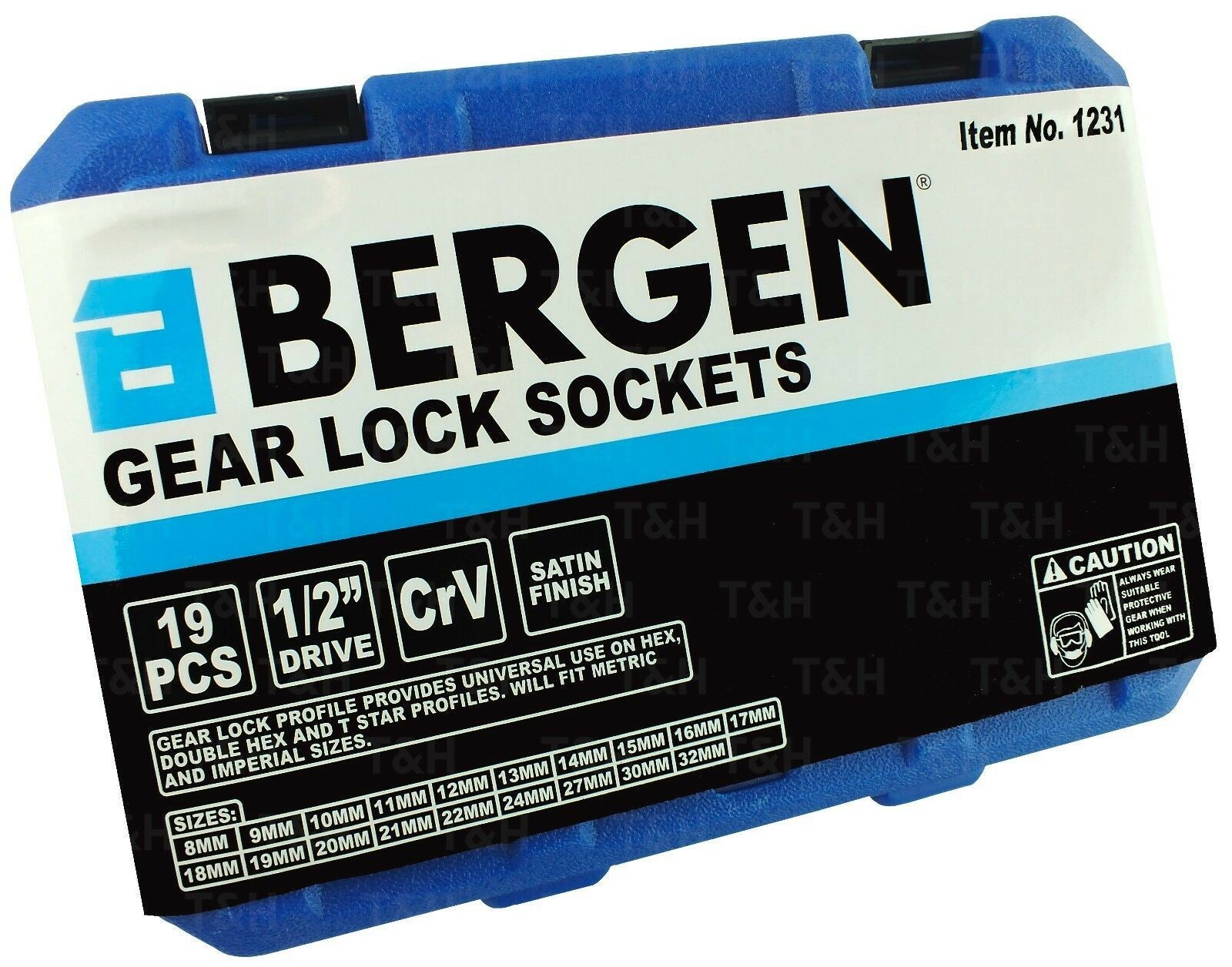 US PRO 19PCS 1/2" DRIVE GEAR LOCK SOCKETS 8MM - 32MM