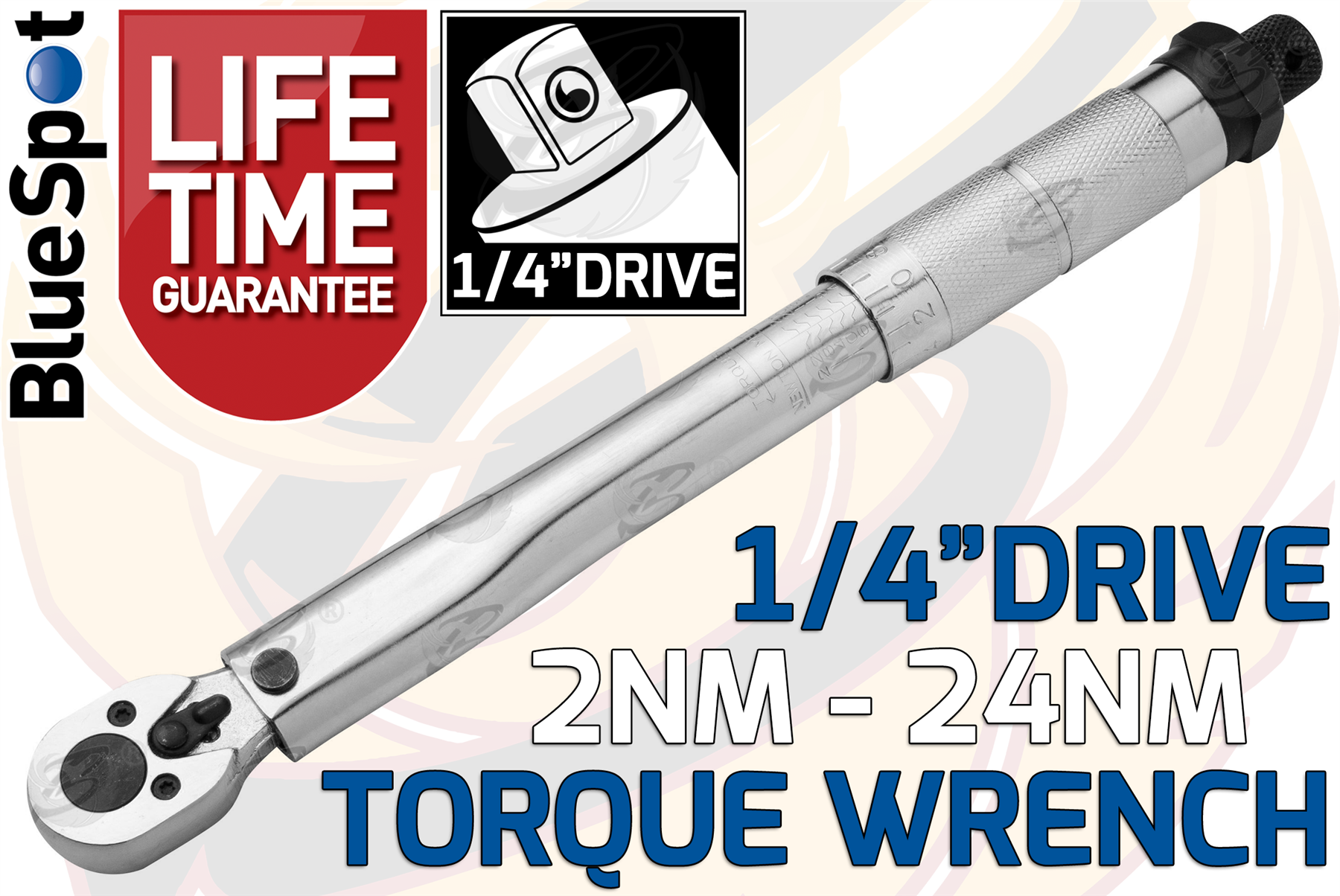 BlueSpot 1/4" Drive Calibrated Torque Wrench 2Nm - 24Nm ( 02011 )