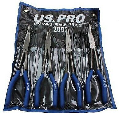 US PRO 4PCS 11" EXTRA LONG NOSE PLIERS SET