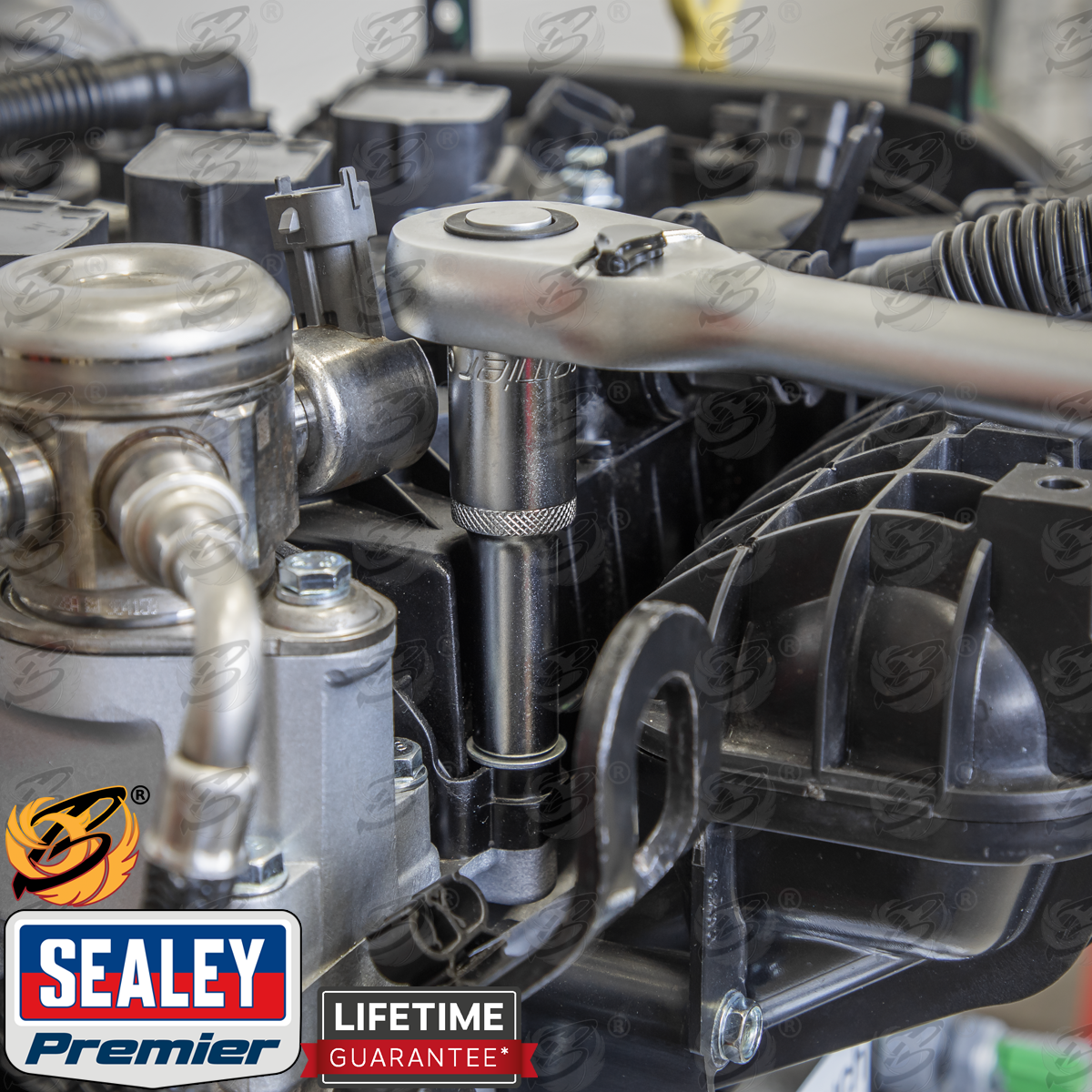 Sealey 40 Piece 1/2" Drive 6 Point 90 Tooth Premier Platinum Socket Set ( 8mm - 32mm & 7/16" - 1" ) ( AK7925 )