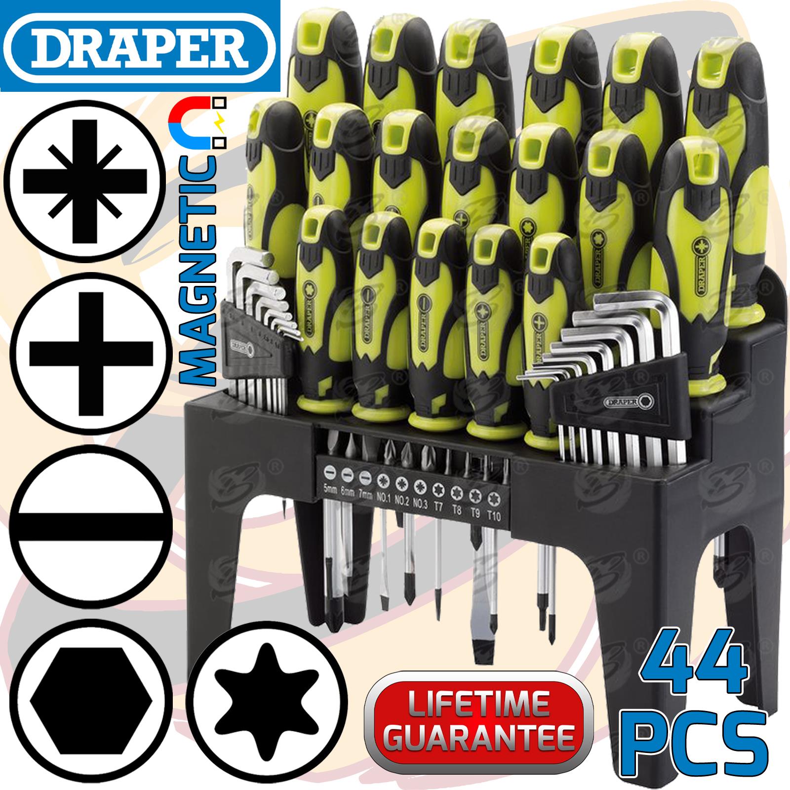 DRAPER 44PCS MAGNETIC SCREWDRIVER & BIT SET