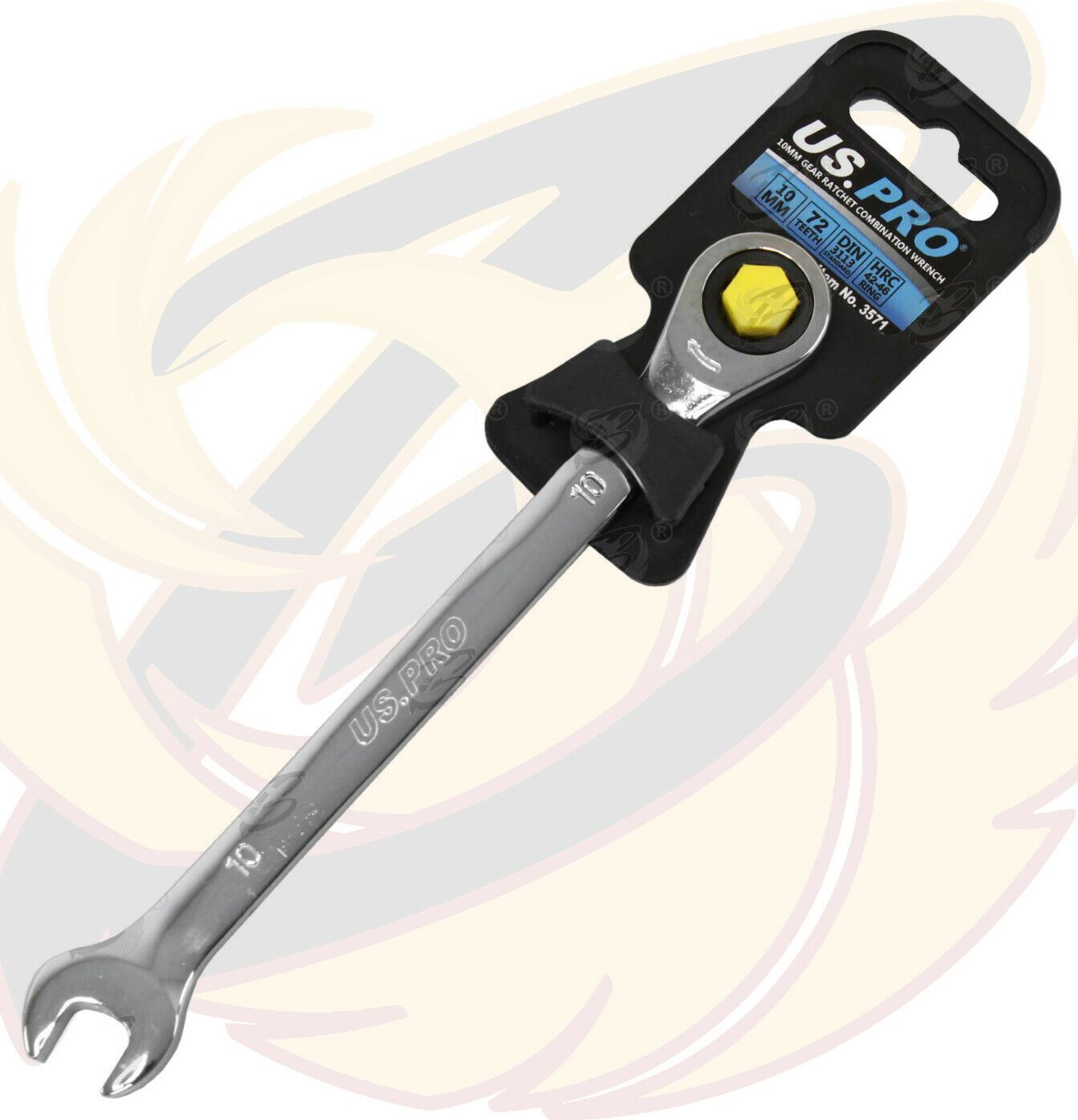 US PRO 10MM 72 TOOTH RATCHET SPANNER