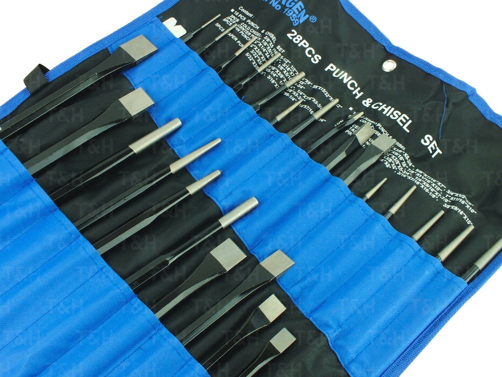 US PRO 28PCS PUNCH & CHISEL SET