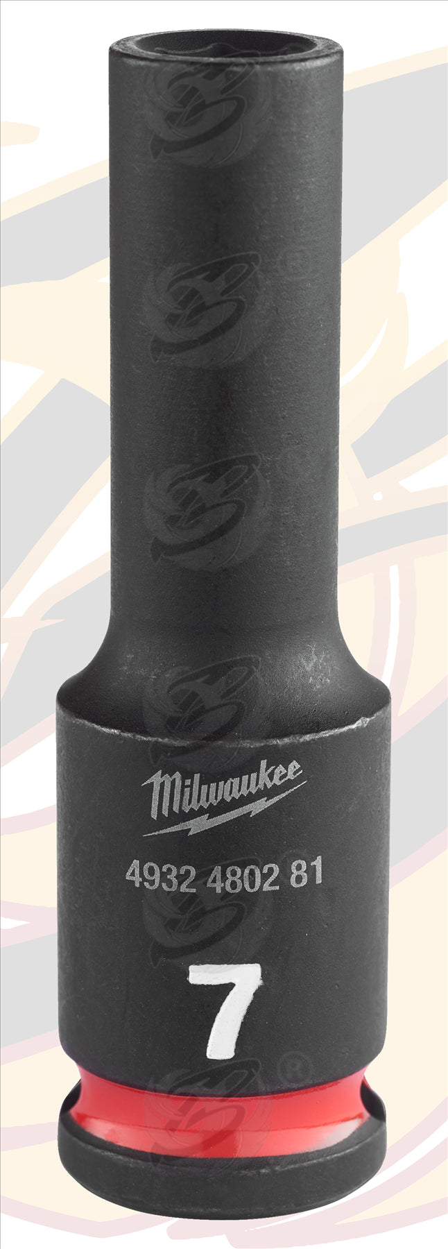 MILWAUKEE 7MM 3/8" DRIVE 6 POINT DEEP IMPACT SOCKET ( SINGLE )