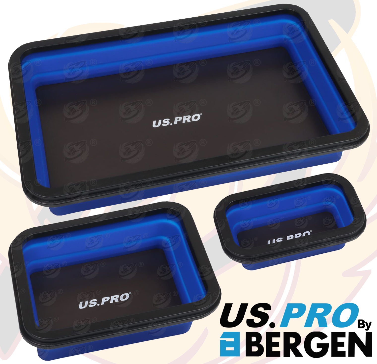 US PRO 3PCS COLLAPSIBLE MAGNETIC PARTS TRAY
