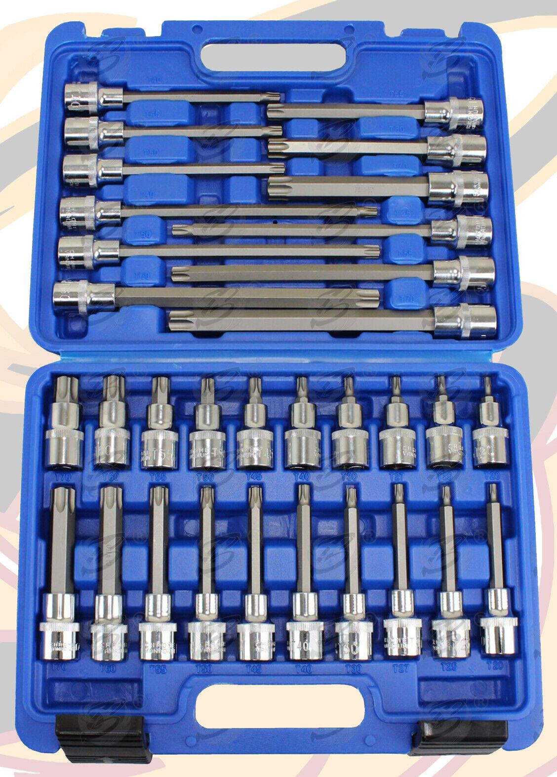 US Pro 32 Piece 1/2" Drive Torx Bit Sockets T20 - T70 ( 2294 )