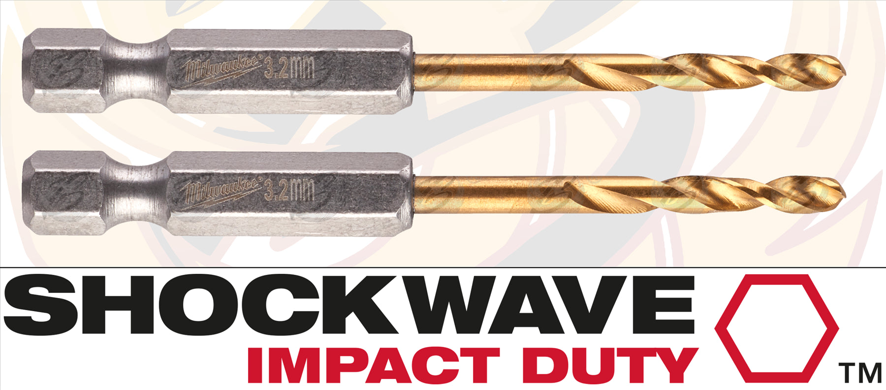 MILWAUKEE 3.2MM HSS TITANIUM METAL RED HEX DRILL BIT
