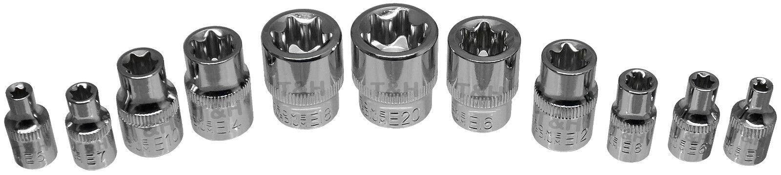 US Pro 29 Piece 1/4" & 3/8" & 1/2" Drive Torx & E - Torx Socket Set 1364