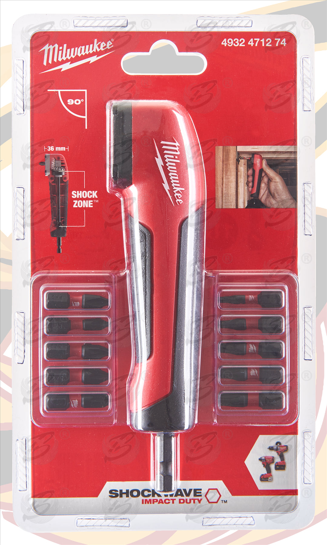 MILWAUKEE RIGHT ANGLE DRILL IMPACT DRILL / DRIVER ATTACHMENT ( SHOCKWAVE IMPACT DUTY )