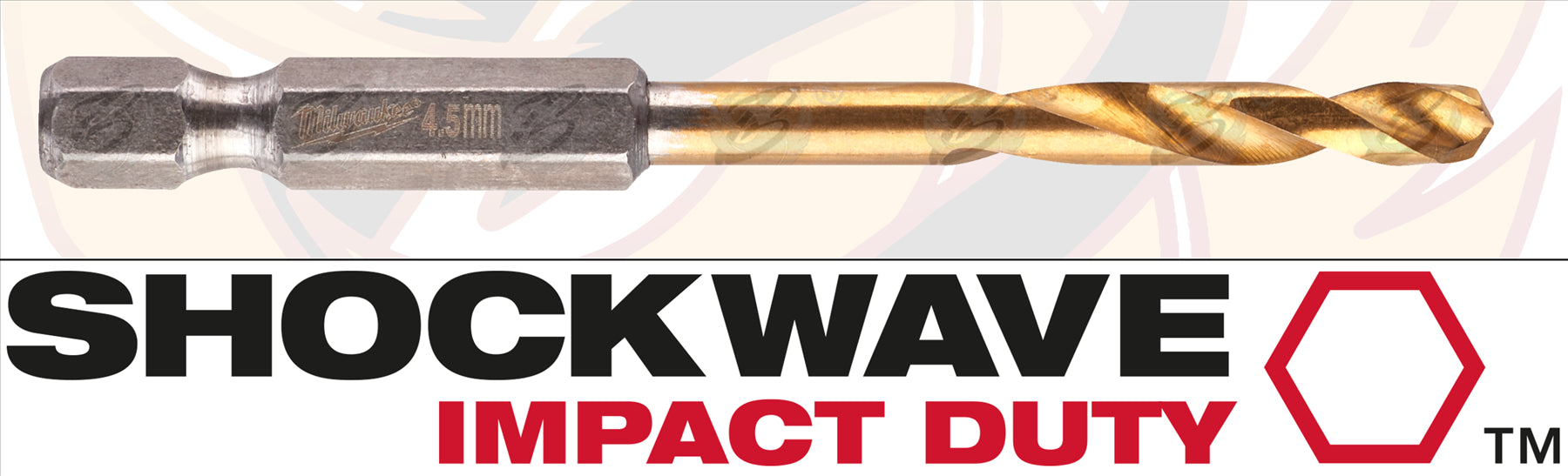 MILWAUKEE 4.5MM HSS TITANIUM METAL RED HEX DRILL BIT
