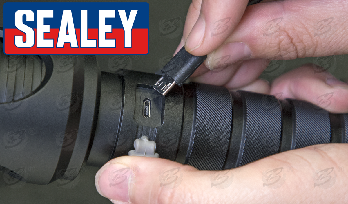 Sealey Rechargeable Li - Ion Smd Led Torch 60W 1200Lm - 4000Lm ( LED4494 )