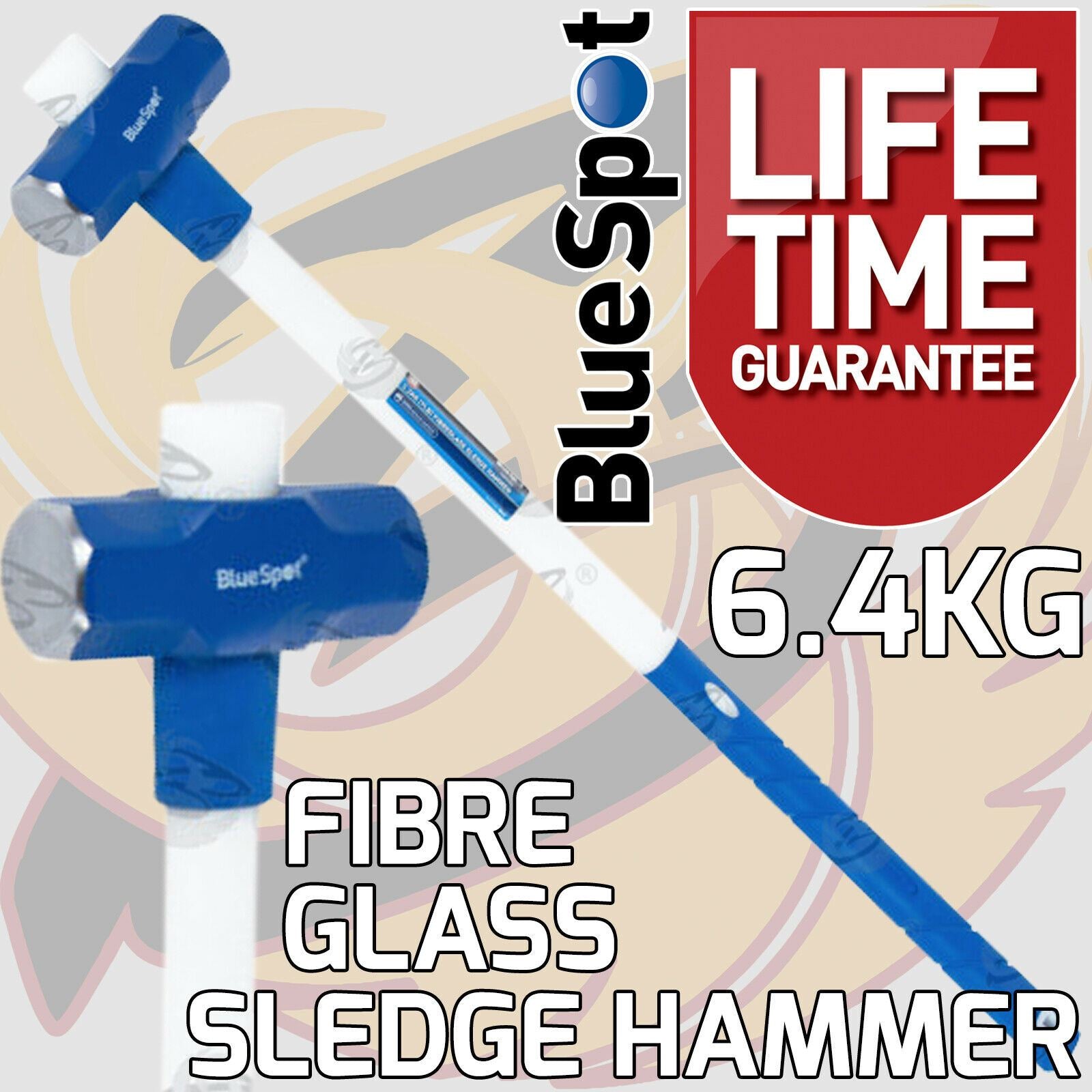 BLUESPOT 6.4KG 36" LONG FIBREGLASS SLEDGE HAMMER
