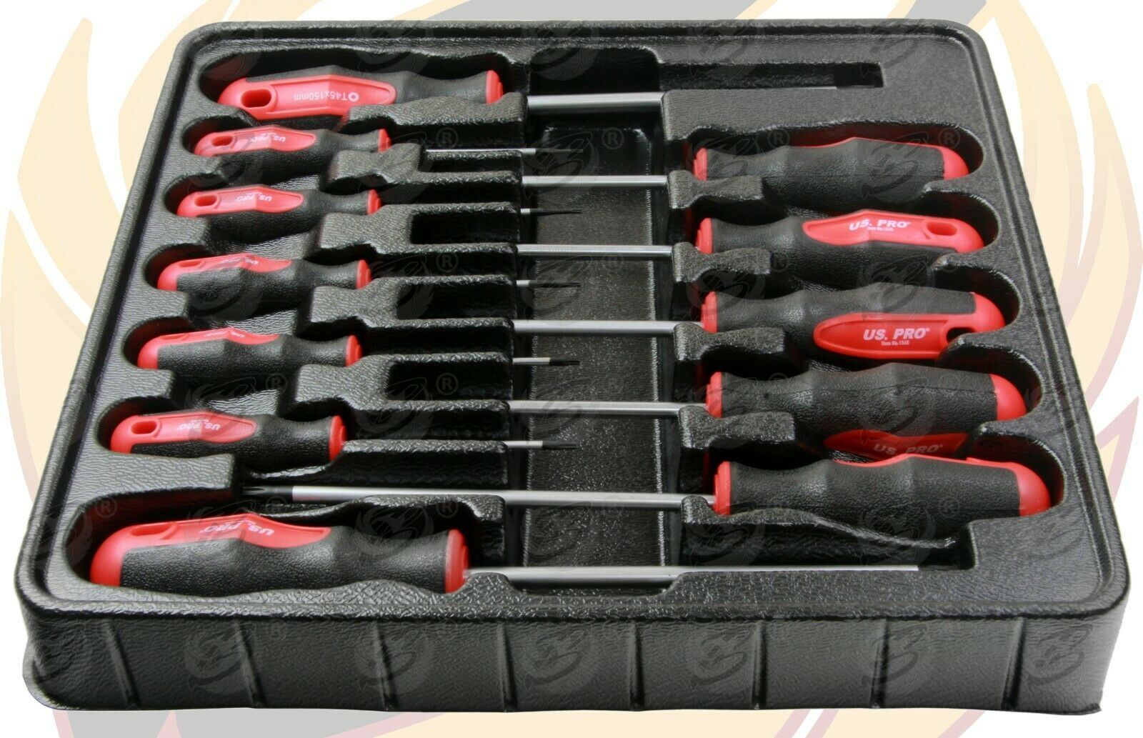 US PRO 12PCS MAGNETIC TAMPERPROOF TORX SCREWDRIVERS T6 - T45