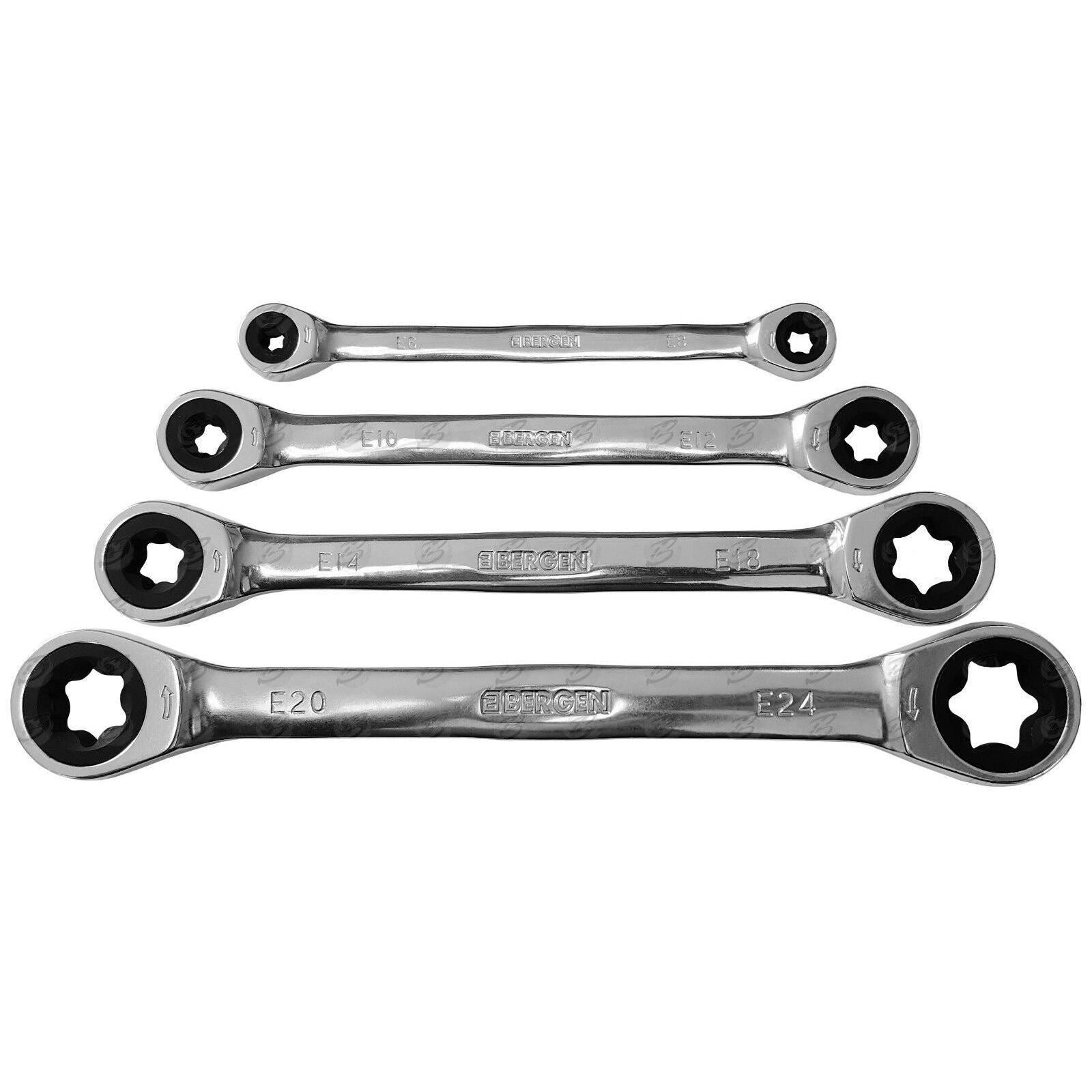 US Pro 4 Piece Ratchet E - Torx Spanners E6 - E24 2247