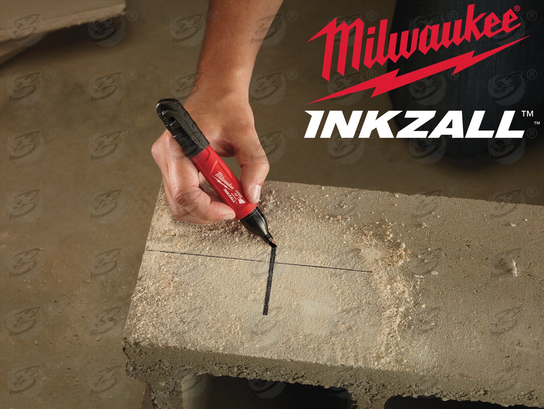 MILWAUKEE INKZALL LARGE CHISEL TIP ALL SURFACE MARKER PEN ( X 1 )