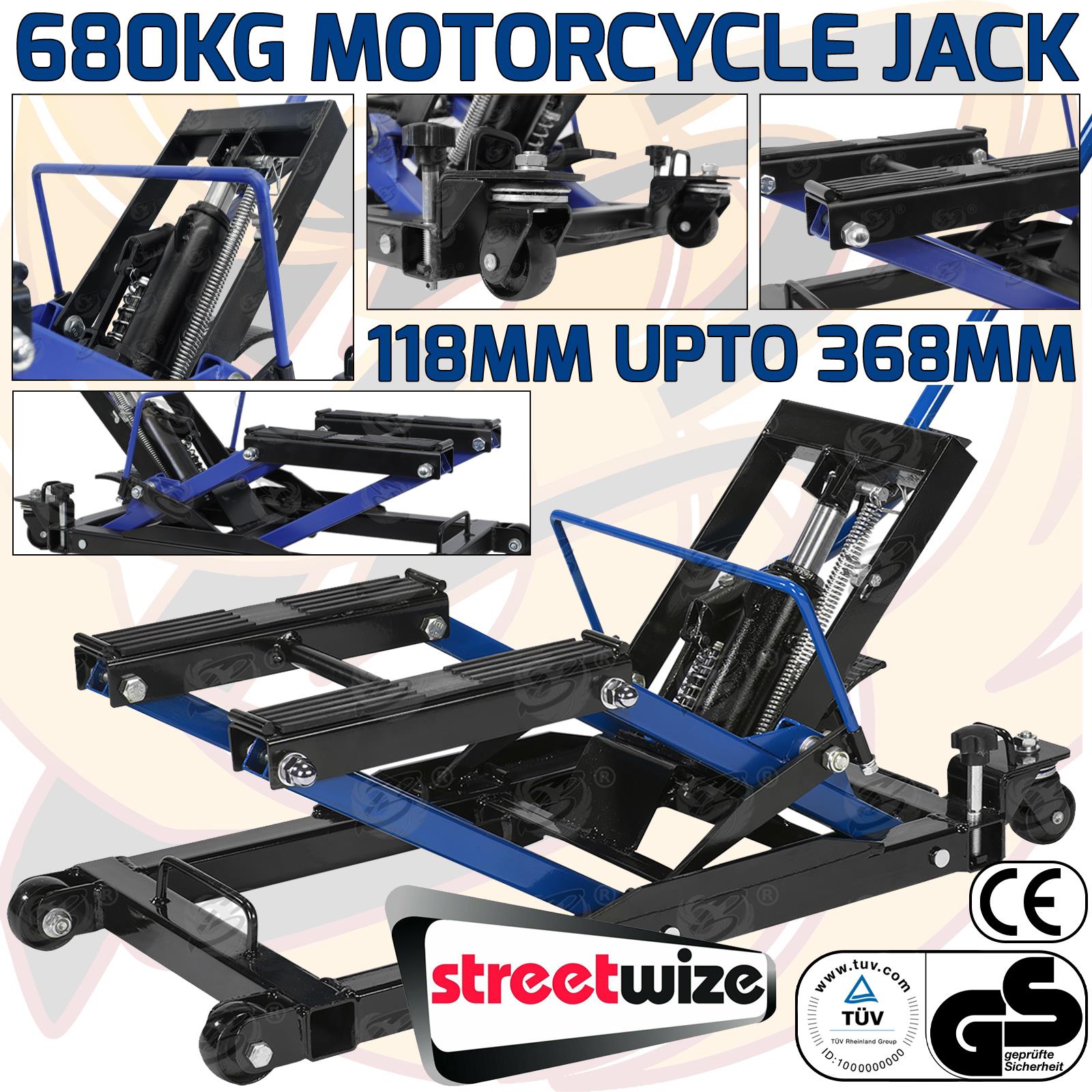 STREETWIZE 680KG HYDRAULIC MOTORBIKE JACK
