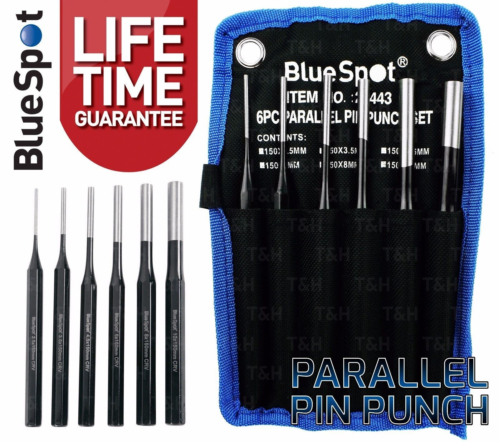 BlueSpot 6 Piece Pin Punch Set 22443